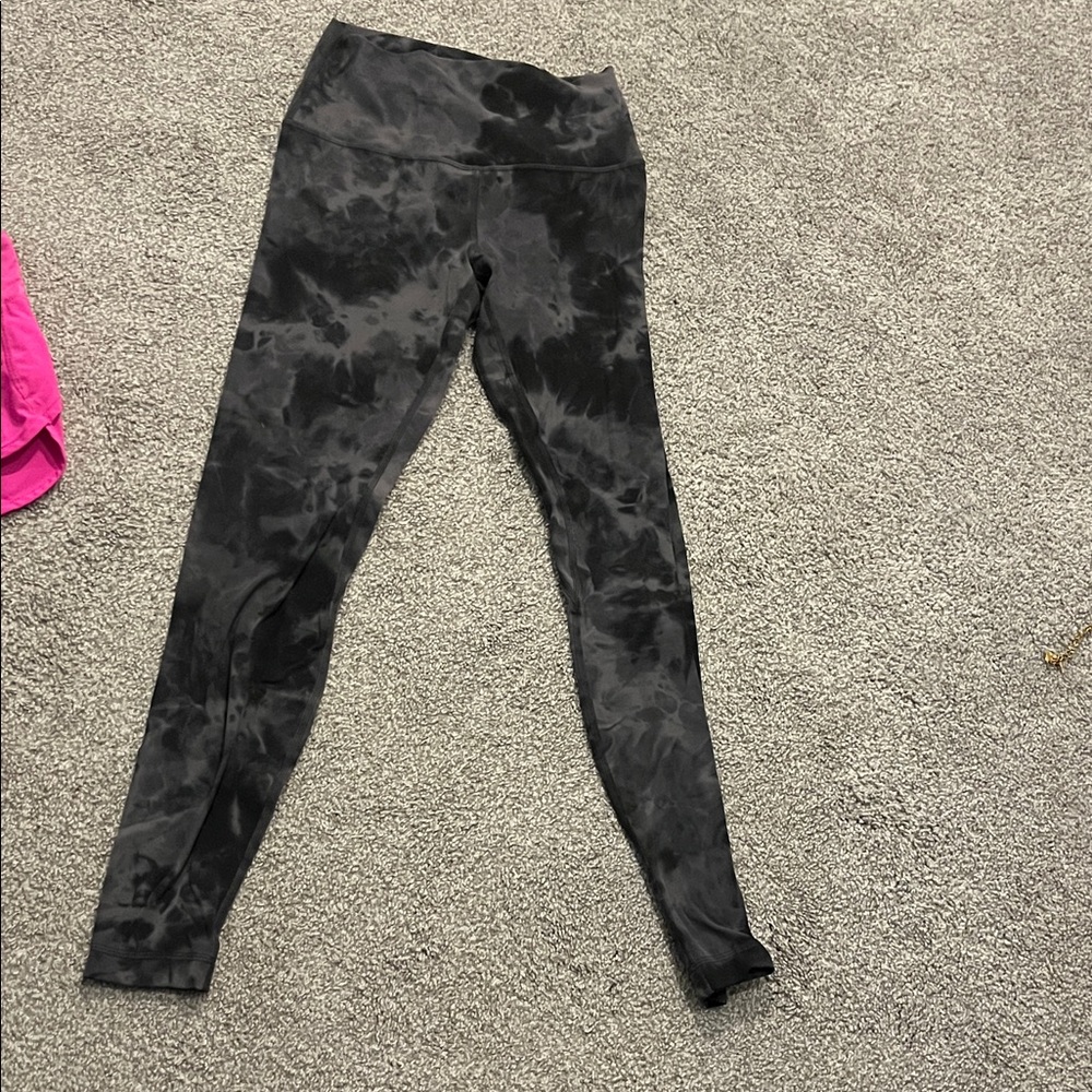 lululemon athletica Black Tie-Dye Leggings